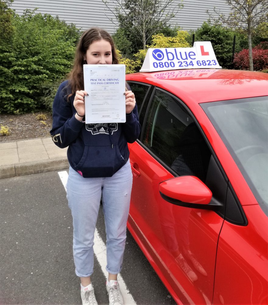 Lucy Anderson Of Farnborough Who Passed Her Driving Test Today At Farnborough Blue Driving 