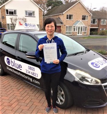 Rita Chenxiao Guo from Sandhurst passed her driving test in Farnborough ...