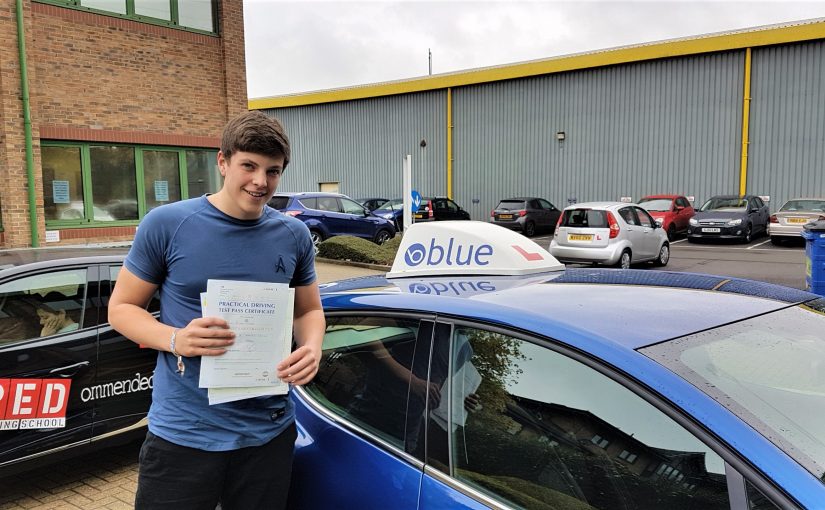 Tom Walker of Windlesham Surrey passed his driving test FIRST time with ZERO minors